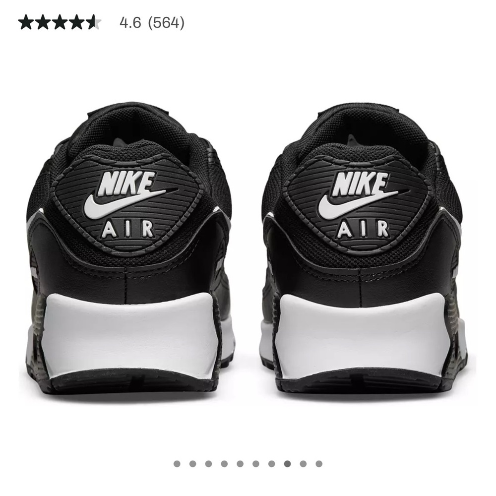 Nike Air Max Women's Black and White Sneakers - Picture 2 of 6